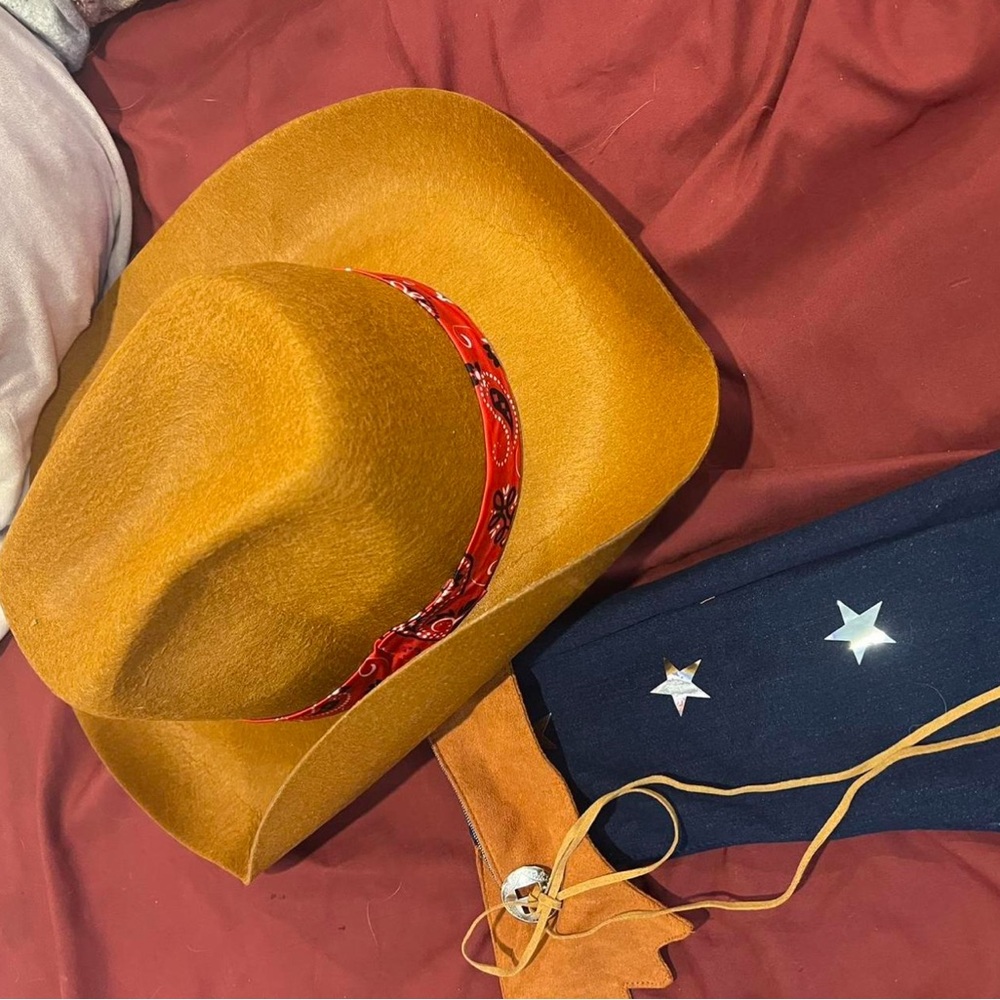 Dolls Kill Red Bandana & Navy Star Fringe Cowgirl Set - Picture 4 of 7
